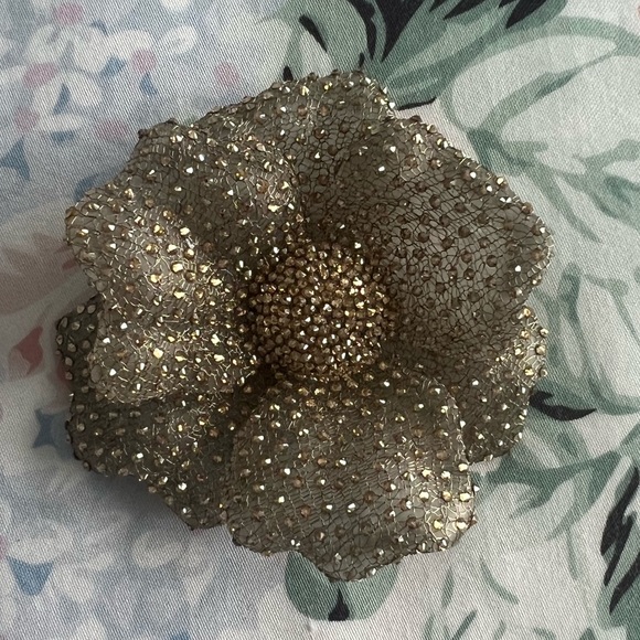 Very Rare!  Gorgeous Roni Blanshay Mesh Crystal Flower Pin/Brooch - Picture 3 of 10